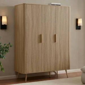 Hattie 3 Door Wardrobe – Light Wood